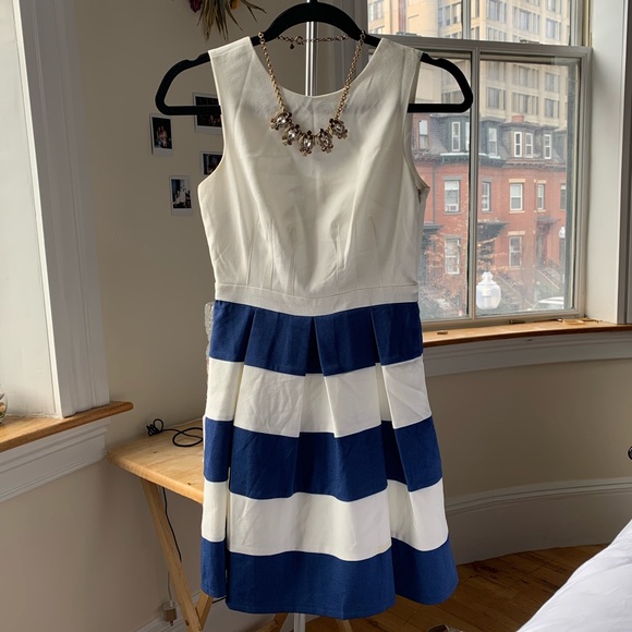 Lulu’s Theme Song Navy and White Striped Dress - Picture 3 of 5